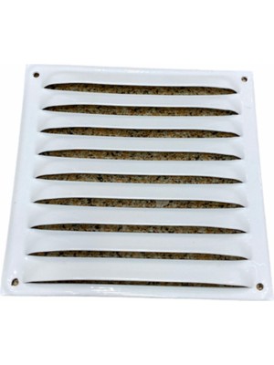 Beyaz Sabit Kanat Metal Menfez 200X200 (Beyaz)