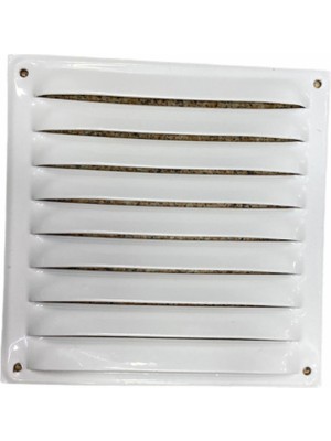 Krem (Kırık Beyaz) Sabit Kanat Metal Menfez 200X200