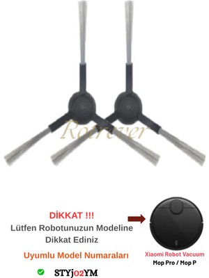 RotRever Xiaomi Mi Robot Vacuum Mop Pro (Model NO:STYTJO2YM Dikkat)Vacuum Mop P Robot Süpürge Yedek Parça Seti