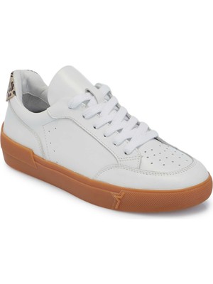 Tergan  Beyaz Hakiki Deri Kadın Sneaker - K25I1AY68118-A26