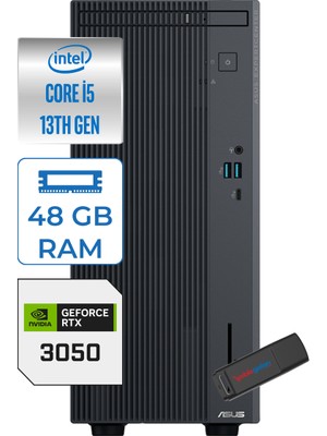 Asus Expertcenter P500MV Intel Core I5-13420H 48GB Ddr5 4tb SSD WIN11HOME 6GB/RTX3050 Minitower Masaüstü Bilgisayar WG7136216512B0DH20+Zettausbbellek
