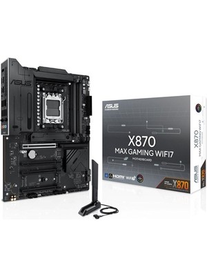 Asus X870 Max Gamıng Wıfı7 Ddr5 Hdmı-Dp Typec Pcıe 5.0 Am5 Atx