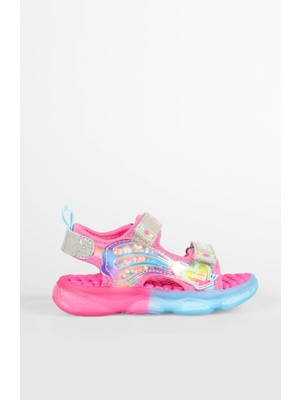 Vicco Can Kız Çocuk Fuşya Işıklı Phylon Sandalet