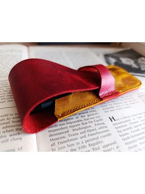 Crazy Hors Hakiki Deri El Emeği Özel Kalemleriniz Için Kalemlik Kalem Kutu 27 cm 6 cm Zmr7