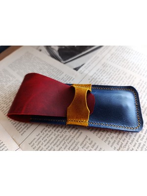 Crazy Hors Hakiki Deri El Emeği Özel Kalemleriniz Için Kalemlik Kalem Kutu 27 cm 6 cm Zmr8