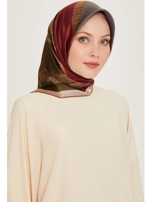 Armine Tivil İpek Eşarp 9206 - 07 Yeşil Karışık Desen