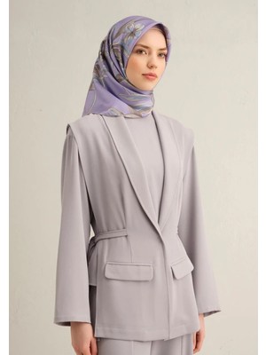 Armine Sura İpek Eşarp 9324 - 87 Lila Karışık Desen