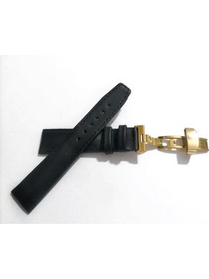 Fado Her Saate Uygun  Kelebek  Toka  20 mm   Hakiki Deri (248) Sarı  Toka  Siyah