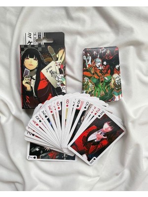 Iskambil Kağıdı Anime Kakegurui Poker Oyun Kartı 54 Adet Iskambil Destesi