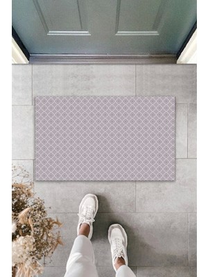 3D Baskı Özel Tasarım  Gri Motif Dış Mekan Paspas