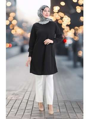 Sefa Merve Basic Tunik 1120-05 Siyah