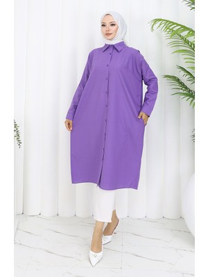 Sefa Merve Reglan Kol Tunik 4066-11 Lila