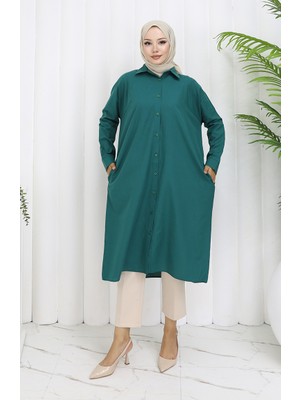Sefa Merve Reglan Kol Tunik 4066-05 Zümrüt Yeşili