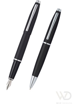 Cross Calaıs Dolmakalem + Tükenmez Kalem Mat Siyah Set Özel Hediyelik Kutulu