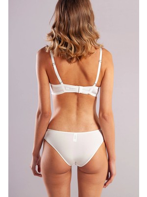 Golshan Gala Balconette Foam Cup Bra, Ekru Konforlu ve Şık Sütyen, Strapless