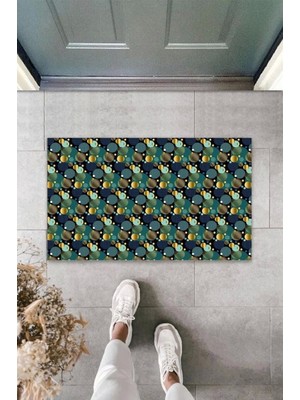 Dijital Baskı Lacivert Dijital Daire Kapı Paspası K-3195