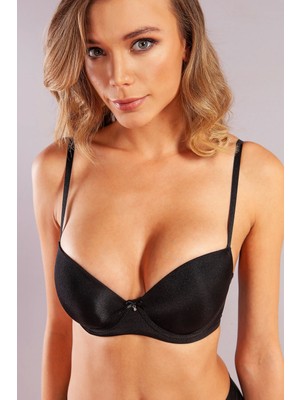 Golshan Guyana Balconette Foam Cup Push Up,siyah Renk Konforlu ve Şık Sütyen