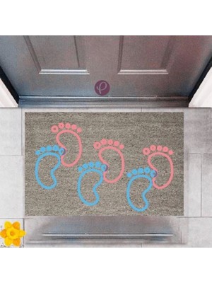 Kapı Önü Paspası Dekoratif Dijital Baskı Ayaklar P-2350