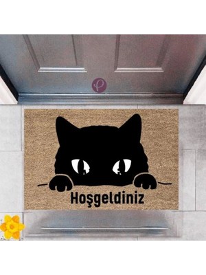 Kapı Önü Paspası Dekoratif Dijital Baskı Hoşgeldiniz P-2414