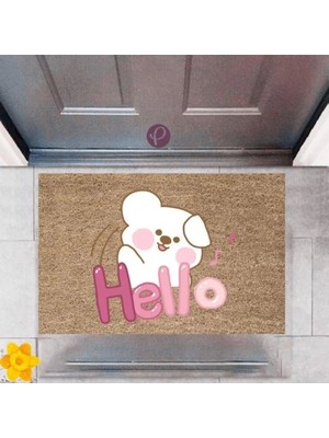 Kapı Önü Paspası Dekoratif Dijital Baskı Hello P-2505