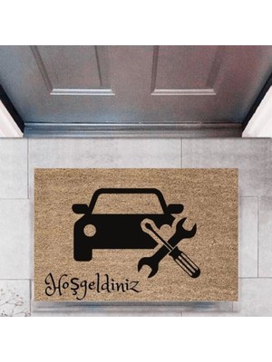 Kapı Önü Paspası Dekoratif Dijital Baskı Arabalar P-2704