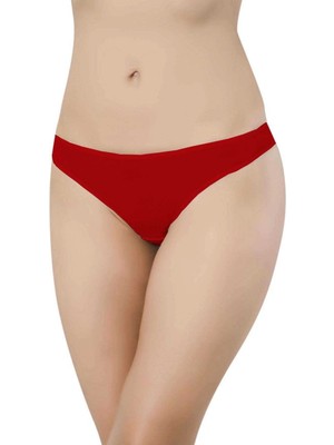 12 Adet Süper Eko Set Likralı Kadın Slip Külot Kırmızı