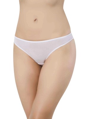 6 Adet Süper Eko Set Likralı Kadın Slip Külot Beyaz