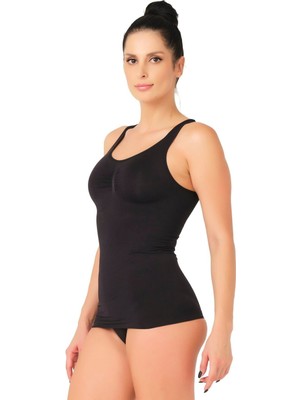 Siyah   Kalın Askılı Atlet Korse