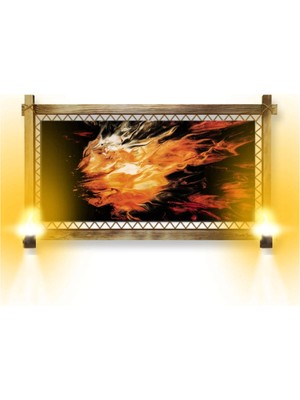 Marsilyan- Rustik Işıklı Soyut Kanvas Rustik Tablo O