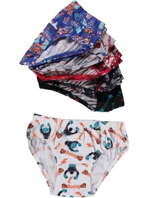 6 Adet Desenli Erkek Çocuk Slip 504