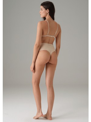 Ten Kadın Yüksek Bel Dikişsiz Tanga String