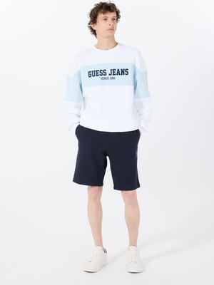 Lacivert Erkek Loose Fit Desenli Sweat Şort M5GD10KCN01G7V2 Clovıs Shorts