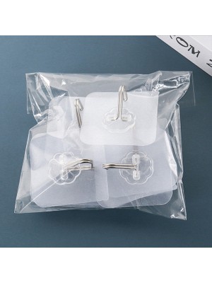 Xingfeng2 Temizle 20 Adet Şeffaf Güçlü Kendinden Yapışkanlı Kanca Kapı Duvar Askıları Anahtar Ceket Havlu Kancaları Asılı Mutfak Banyo Depolama Rafı (Yurt Dışından)