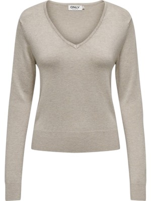 Kadın V Yaka Triko Kazak 15333990