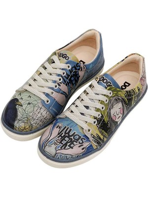 Kadın Vegan Deri Çok Renkli Sneakers - I Was Here Tasarım