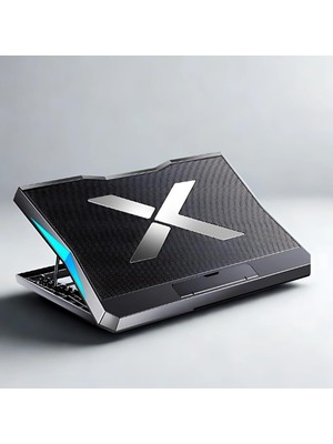 Coofbe Yükseklik Ayarlı LED Işıklı Turbo 6 Fanlı Notebook Laptop Soğutucu Notebook Laptop Standı