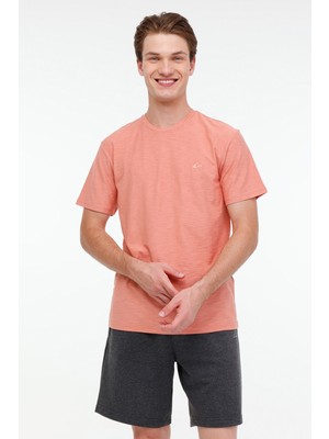 Quiksilver Slub Roundneck Erkek Kırmızı Tişört