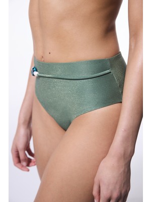 Penti Yeşil Boncuklu Yüksek Bel Bikini Altı