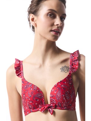 Bandana Intense Push Up Çok Renkli Bikini Üstü