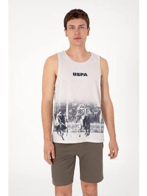 U.S. Polo Assn. Erkek Regular Fit Bisiklet Yaka Açık Gri Kolsuz Tişört 50300111-VR001