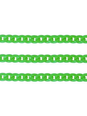 Neon Yeşil Plastik Zincir 1 mt