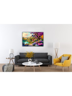 Aden Güzel Renkli Manzara Huzur Kanvas Tablo