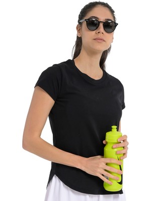 Sendai Kadın Siyah Günlük Stil T-Shirt 25YK013-SYH