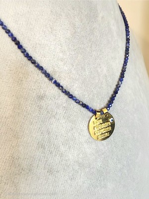 Ayetel Kursi Uçlu Lapis Faset Nazar Kolye