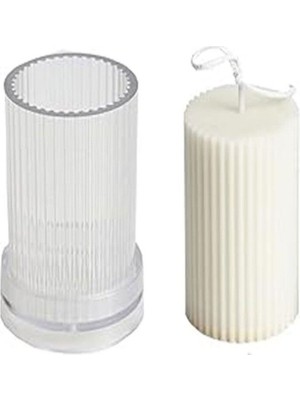 Polikarbon Mum Kalıbı Dik Çizgili 11X6 cm