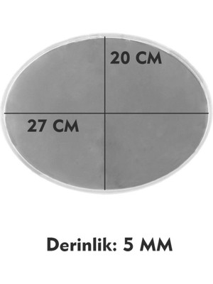 Epoksi Silikon Kalıp Yerli Üretim Oval Tepsi Kalıbı Düz 20X27 cm