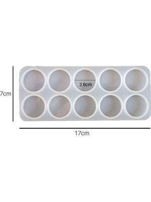 Epoksi Kalıbı Çoklu Daire Kolye ve Anahtarlık Kalıbı 10 Lu