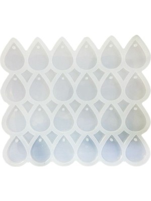 Epoksi Kalıbı Çoklu Damla Kolye ve Anahtarlık Kalıbı 24 Lü