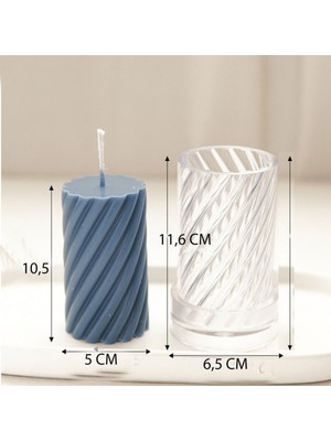 Polikarbon Mum Kalıbı Mika Sert Plastik Burgulu Mum Kalıbı