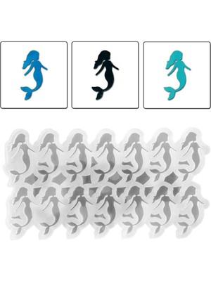 Epoksi Silikon Kalıp Çoklu Deniz Kızı Kolye Anahtarlık Küpe Kalıbı 14 Lü